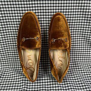 Sam Edelman Loraine Bit Loafer Women's Size 7 Gold Luxury Velvet